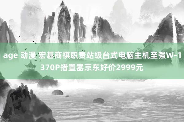 age 动漫 宏碁商祺职责站级台式电脑主机至强W-1370P措置器京东好价2999元