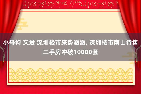 小母狗 文爱 深圳楼市来势汹汹， 深圳楼市南山待售二手房冲破10000套